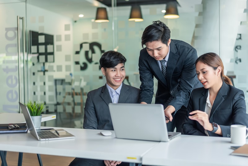 People working remotely from home in Singapore